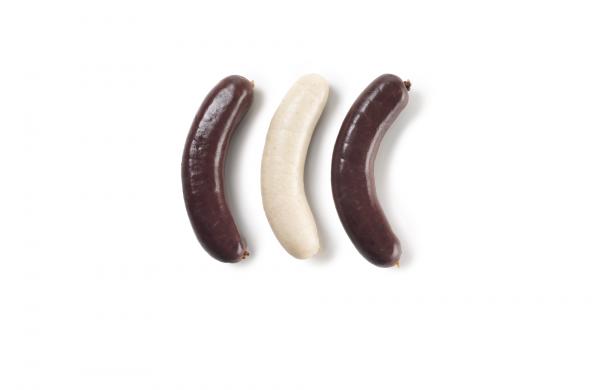 White and black pudding